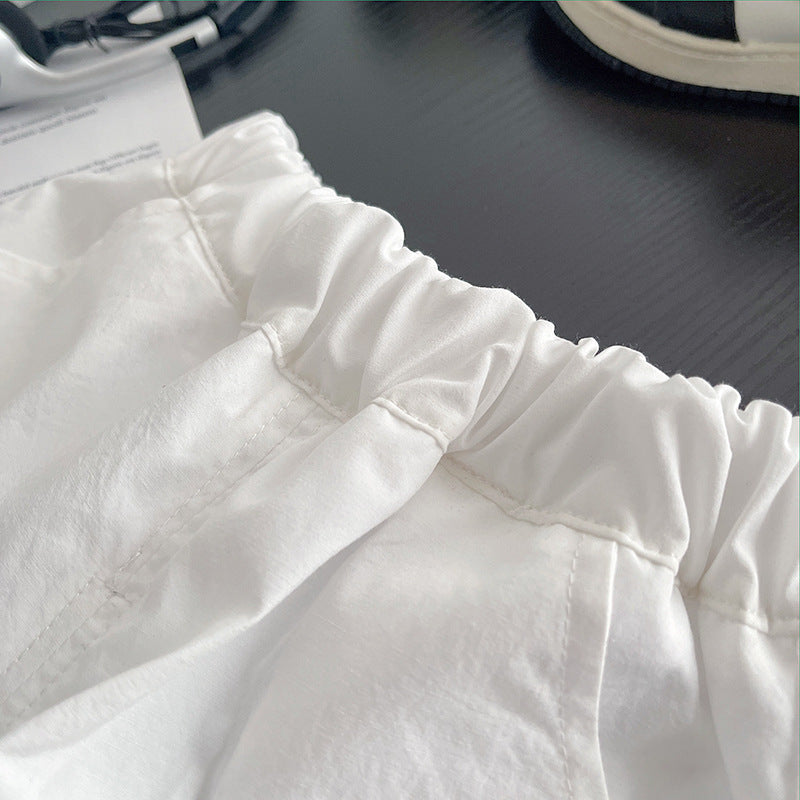 [345499] - One Set 2in1 Baju Setelan Summer Atasan Lengan Pendek Bawahan Celana Pendek Fashionable Anak Cowok Laki-Laki - Motif Words - BABYHOKI STORE