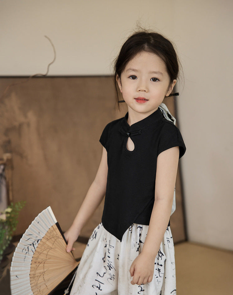 [5071061] - Setelan Baju Kutung Celana Panjang Fashion Anak Perempuan - Motif Calligraphy Art