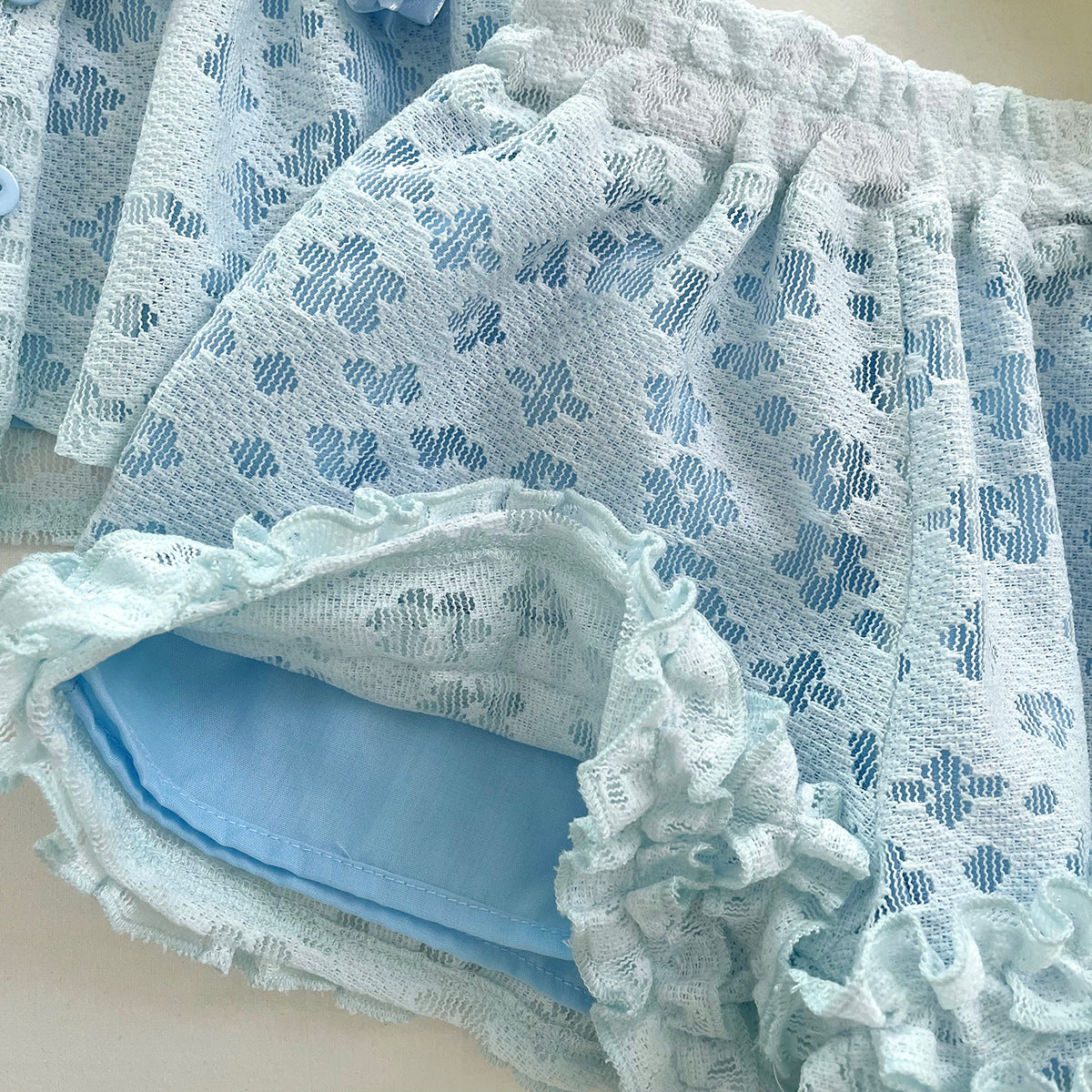 [963161] - One Set 2in1 Baju Setelan Atasan Blouse Lengan Kutung Bawahan Celana Pendek Korean Version Style Anak Perempuan Cewek - Motif Flower - BABYHOKI STORE - BABYHOKI STORE