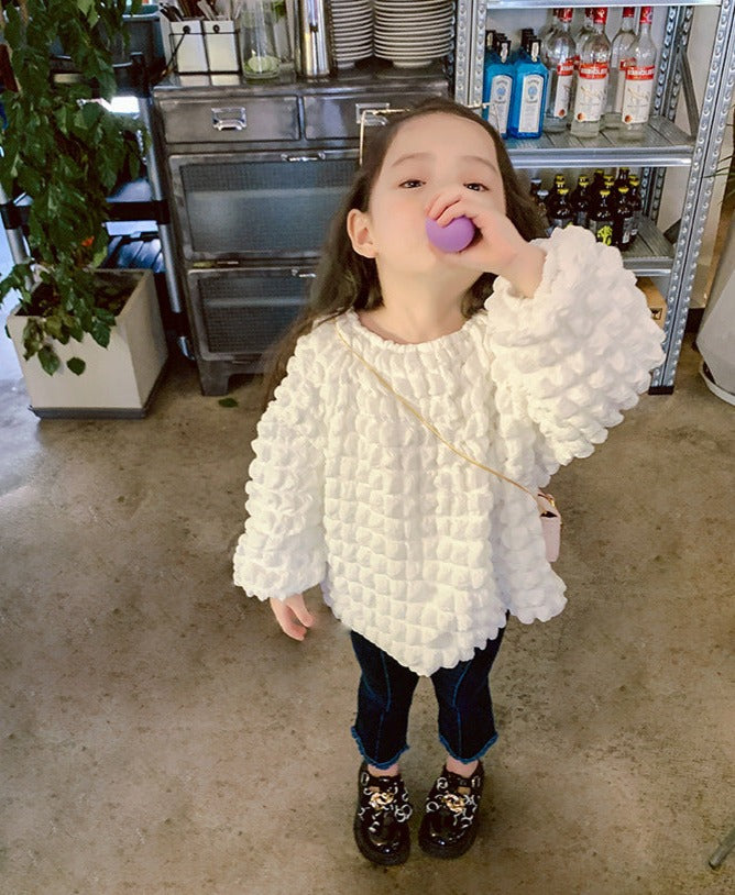 [507810] -Atasan Sweater Lengan Panjang Fashion Anak Perempuan - Motif Soft Cloud