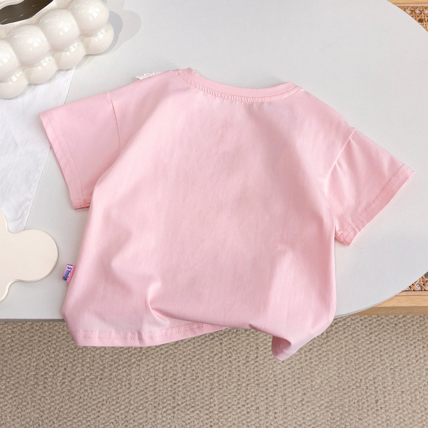 [721106] - Baju Atasan Blouse Renda Lengan Pendek Anak Perempuan - Motif Cherry Ribbon