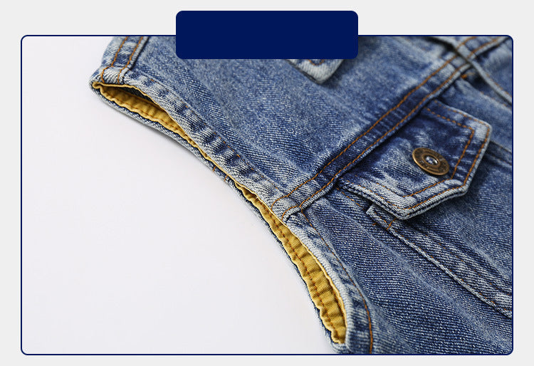 [5131120] - Baju Atasan Outerwear Jaket Rompi Lengan Kutung Jeans Fashionable Anak Laki Laki Cowok - Motif Cute Animal Face - BABYHOKI STORE - BABYHOKI STORE