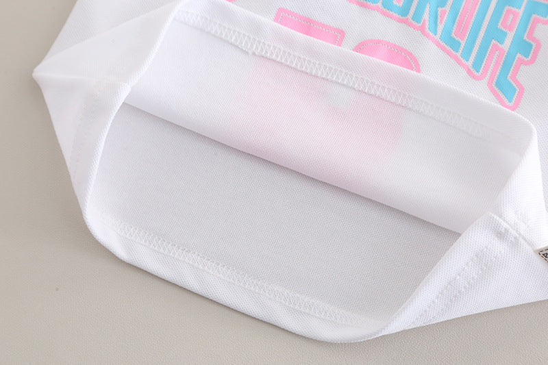 [368580] - One Set 2in1 Baju Setelan Atasan Polo Lengan Pendek Bawahan Celana Pendek Fashion Sporty Summer Anak Perempuan Cewek - Motif Number 53 - BABYHOKI STORE