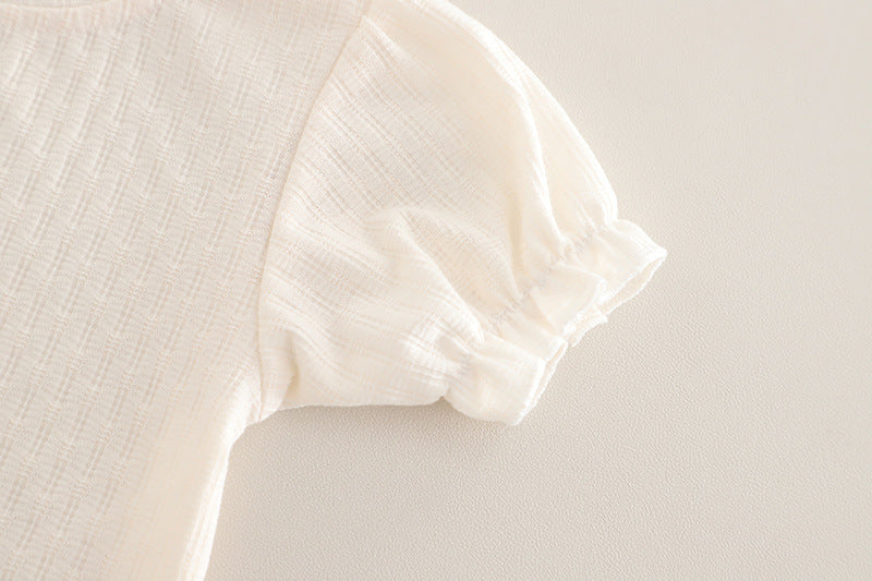 [368579] - One Set 2in1  Baju Setelan Atasan Lengan Pendek Bawahan Celana Pendek Fashion Comfortable Anak Perempuan Cewek - Motif Cute 3D Accents - BABYHOKI STORE