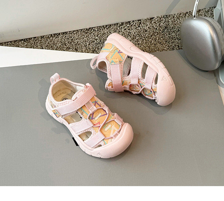 [381247 Size 21-30] - Sepatu Shoes Strap Anak Cowok - Motif Bear Strip