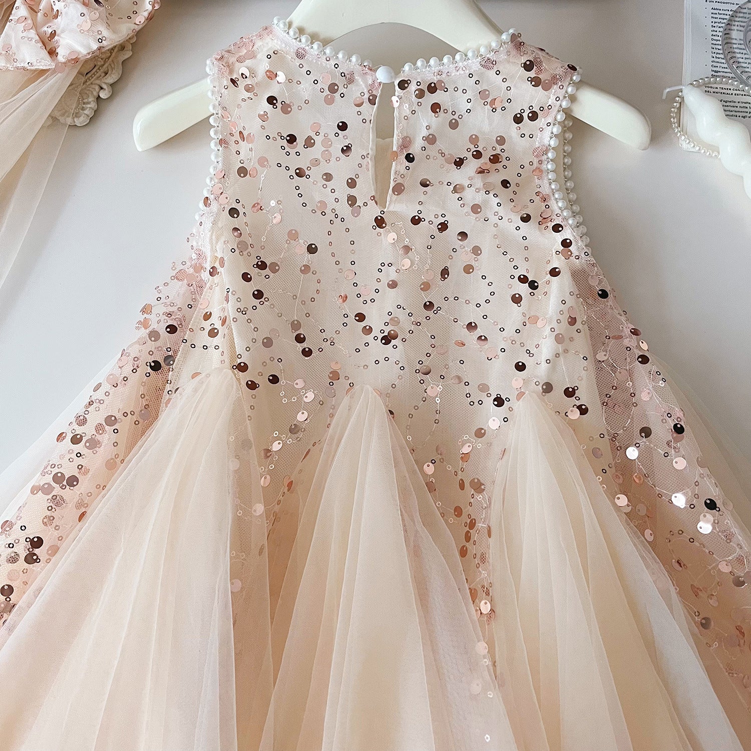 [963139] - Baju Gaun Dress Lengan Kutung Anak Perempuan Cewek - Motif Pearl & Sequind - BABYHOKI STORE - BABYHOKI STORE