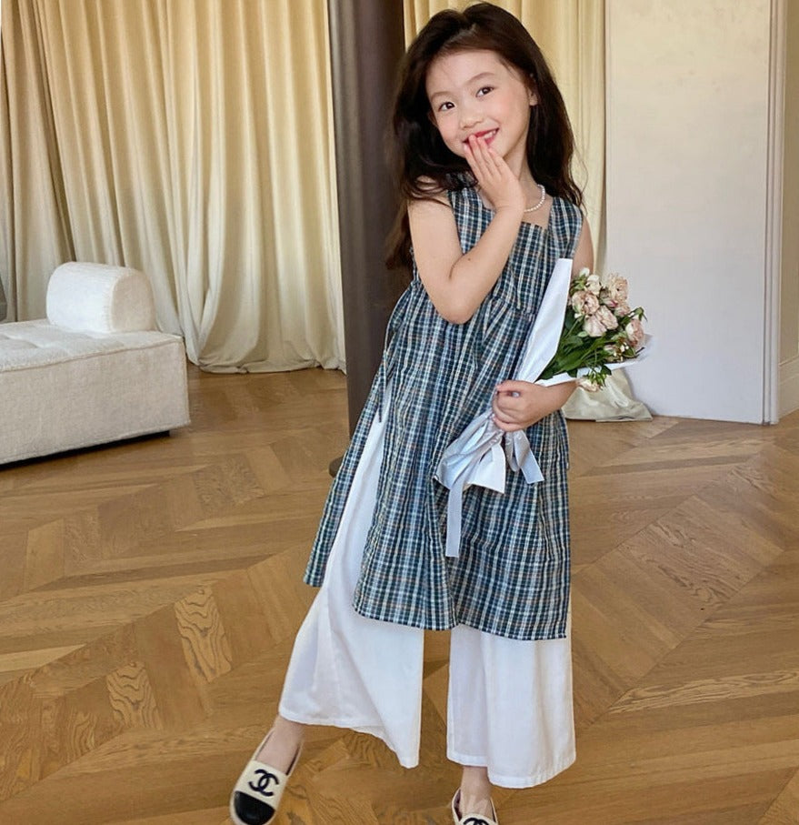 [5071018] - Baju Setelan Blouse Celana Kulot Fashion Anak Perempuan - Motif Rope Box