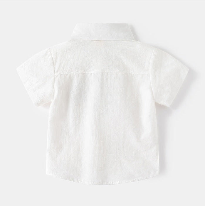 [5131078] - Baju Atasan Kemeja Lengan Pendek Fashion Anak Laki-Laki - Motif Bear Logo