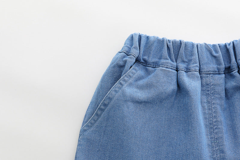 [368591] - One Set 2in1 Baju Setelan Atasan Polo Lengan Pendek Bawahan Celana Pendek Jeans Comfortable Casual Fashion Anak Laki Laki Cowok - Motif Cars - BABYHOKI STORE