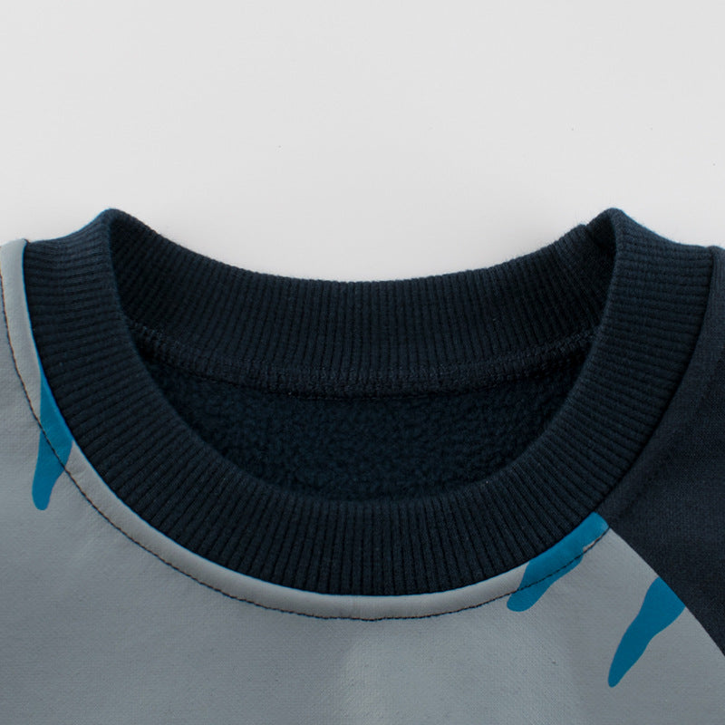 [121339] - Atasan 3D Sweater Lengan Panjang Anak Laki-Laki - Motif Ferocious Shark