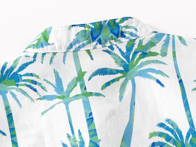 [383210] - Baju Atasan Kemeja Lengan Pendek Anak Laki-Laki Cowok - Motif Nature - BABYHOKI STORE