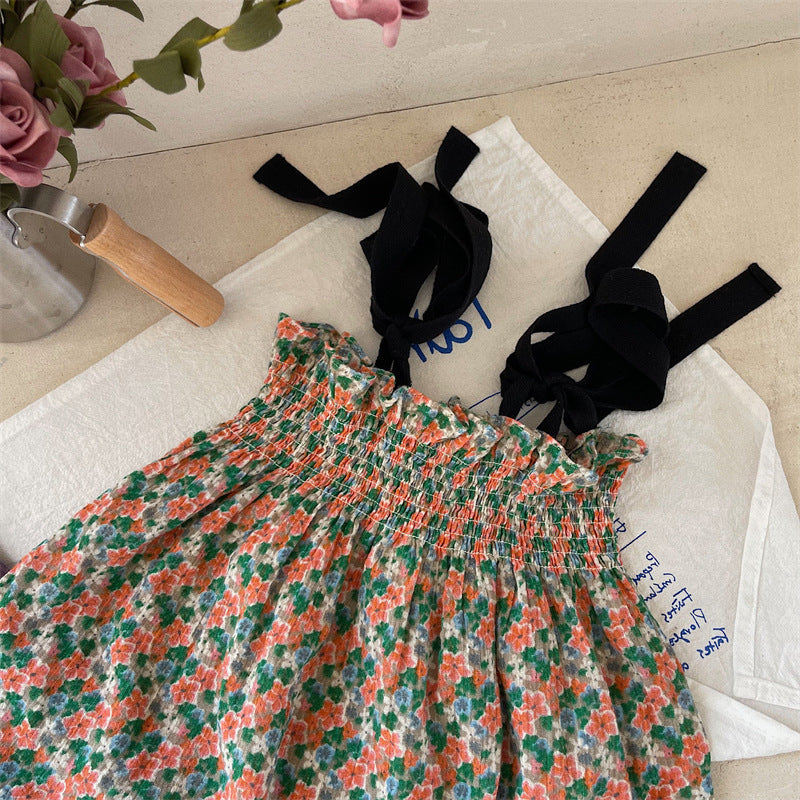 [507S197] - Dress Kutung Fashion Anak Perempuan - Motif Flower Petal