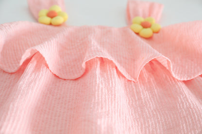 [340363] - Baju Setelan Blouse Kutung Fashion Import Anak Perempuan - Motif Polkadot Flower