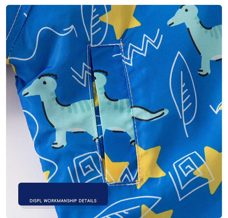 [5131103] - Baju Atasan Jaket Hoodie Fashion Anak Laki-Laki - Motif Dino Star