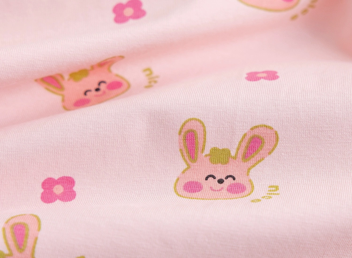[721105] - Baju Atasan Blouse Lengan Pendek Anak Perempuan - Motif Nice Rabbit