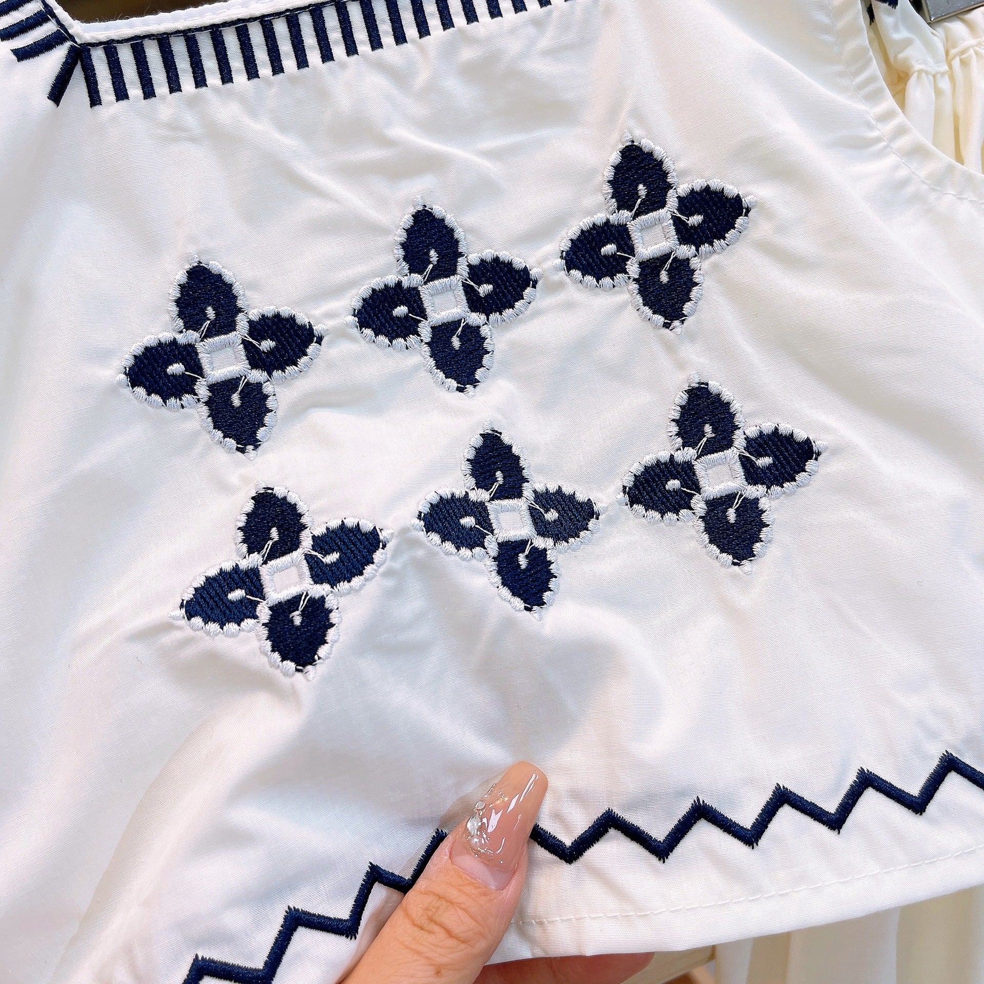 [363768] - Setelan One Set Baju Crop Tanpa Lengan Bawahan Rok Panjang Fashion Anak Perempuan - Motif Wavy Leaf