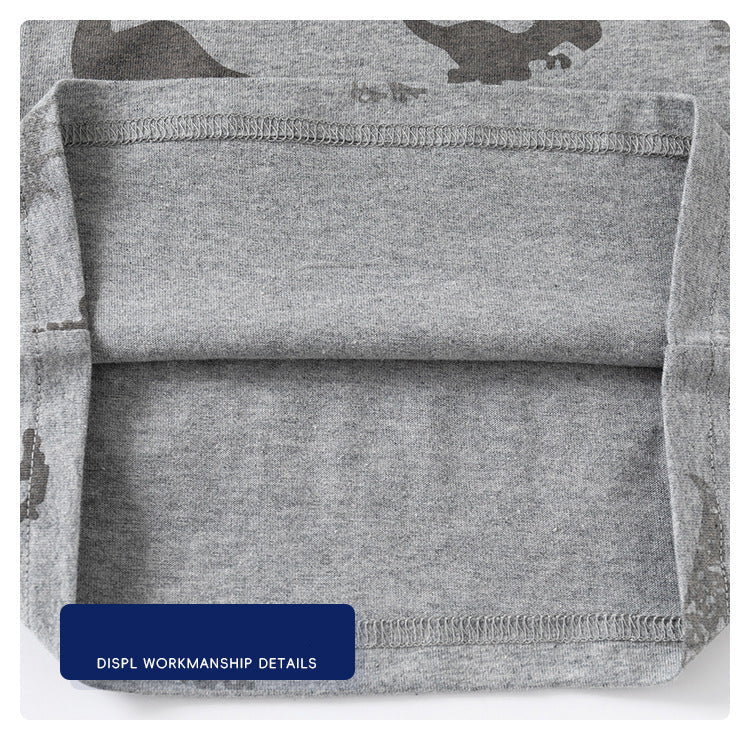 [5131129] - Baju Atasan Kerah Polo Lengan Pendek Fashion Anak Laki Laki Cowok - Motif White All Dino - BABYHOKI STORE