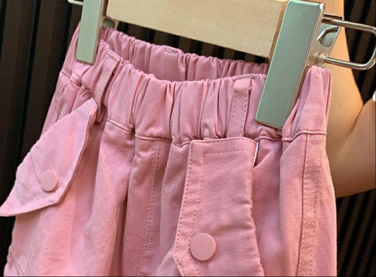 [363806] - Oneset Sporty Korea Setelan Baju Lengan Panjang Celana Panjang Cargo Fashion Anak Perempuan Cewek - Motif Love is Everything