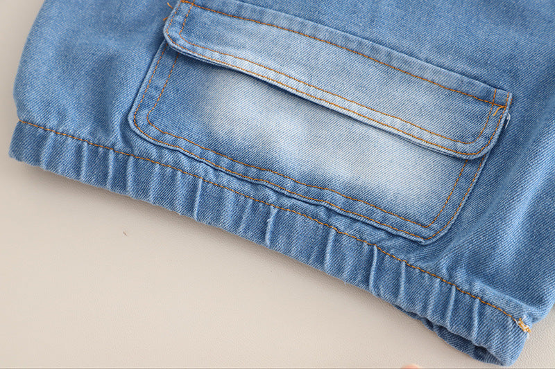 [345513] - One Set 2in1 Baju Setelan Casual Atasan Sweater Hoodiee Jeans Lengan Panjang Bawahan Celana Panjang Jeans Fashionable Anak Laki Laki Cowok - Motif Star - BABYHOKI STORE - BABYHOKI STORE