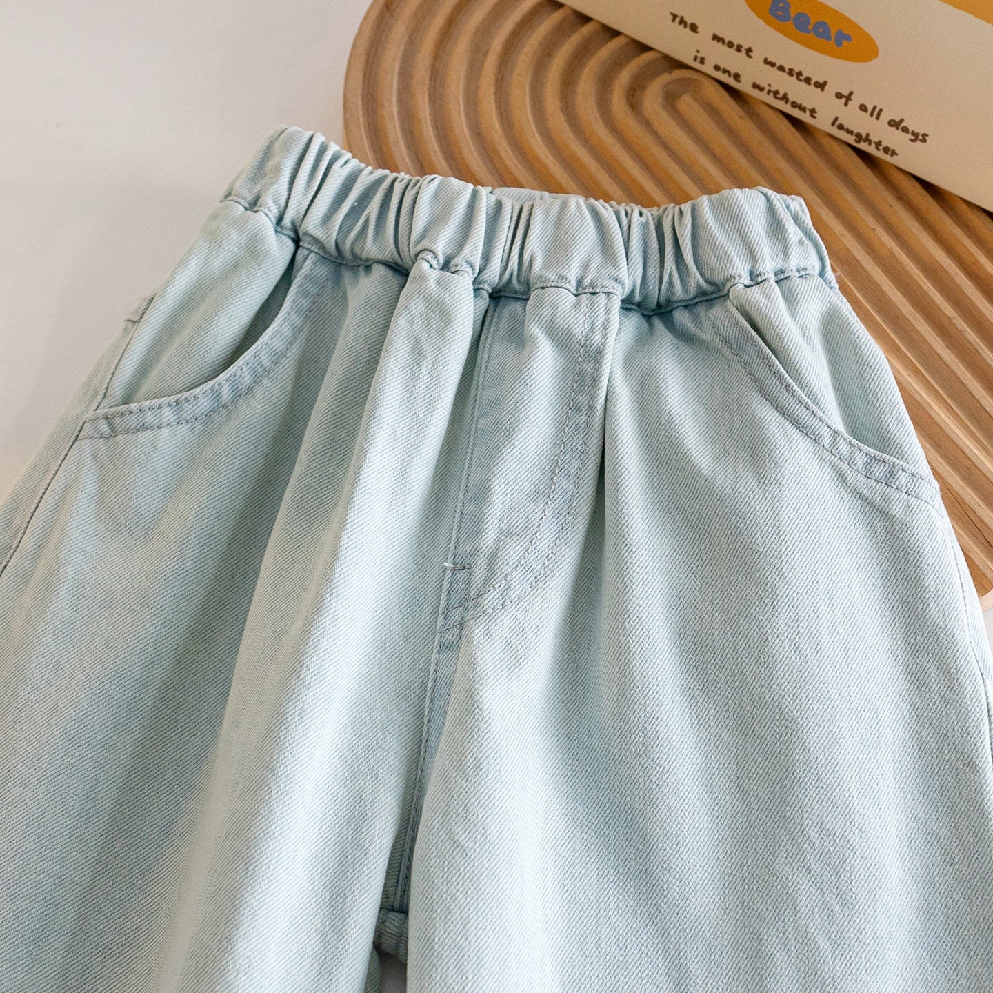 [363943] - One Set 2in1 Baju Setelan Atasan Kaos Lengan Panjang Bawahan Celana Panjang Jeans Kulot Fashion Korean Style Anak Cewek Perempuan - Motif Lovely Smile - BABYHOKI STORE