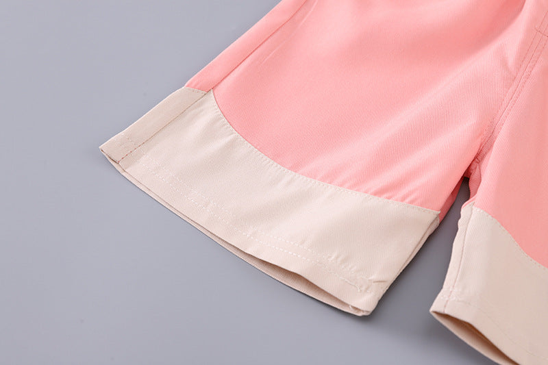 [368570] - One Set 2in1 Baju Setelan Atasan Kaos Lengan Pendek Bawahan Celana Pendek Fashionable Summer Outfit Anak Perempuan Cewek - Motif Animal Dino - BABYHOKI STORE