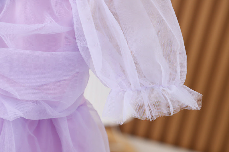 [352374] - Baju Mini Dress Gaun Pesta Fashion Anak Perempuan - Motif Transparent Angel
