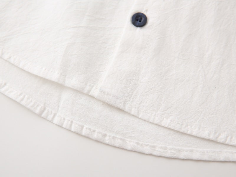 [383204] - Baju Atasan Kemeja Lengan Panjang Anak Laki-Laki Cowok  - Motif Lettered Collar - BABYHOKI STORE