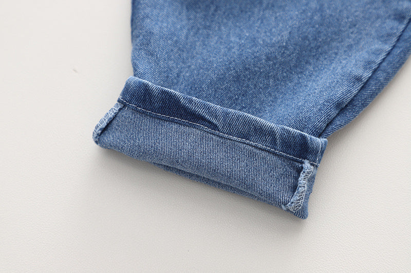 [345485] - Baju Setelan Kemeja Kotak Kotak Celana Jeans Anak Cowok - Motif Gradation Box
