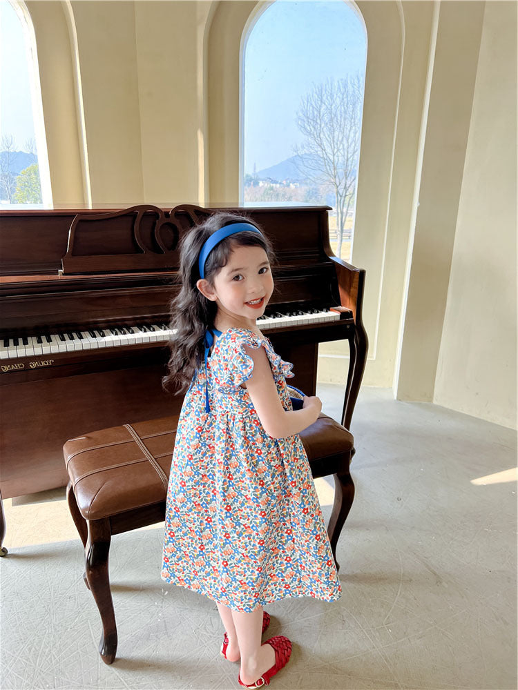 [507S193] - Baju Dress Tanpa Lengan Fashion Anak Perempuan - Motif Little Flower