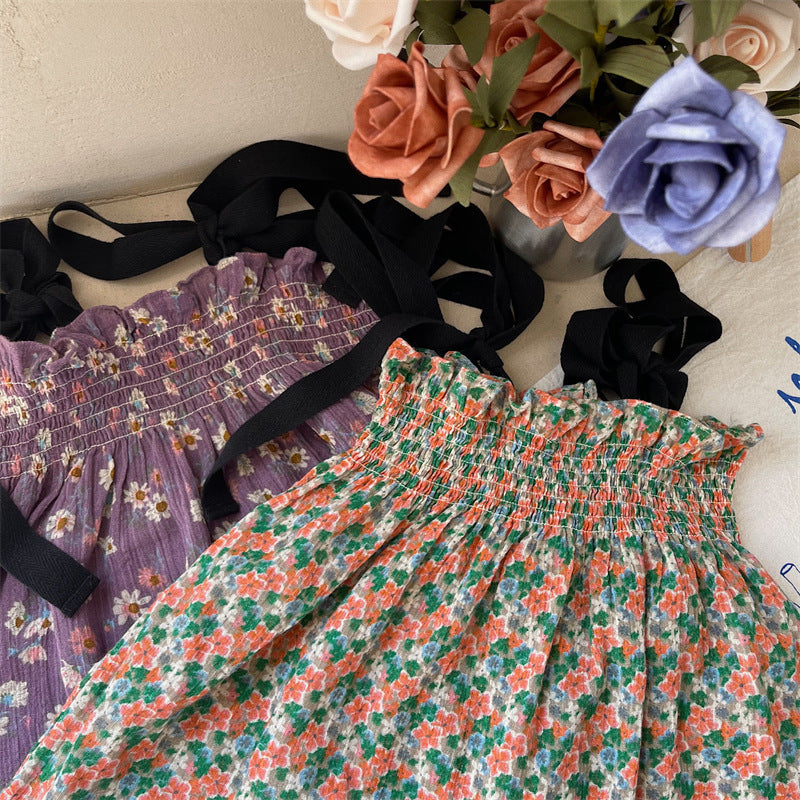 [507S197] - Dress Kutung Fashion Anak Perempuan - Motif Flower Petal