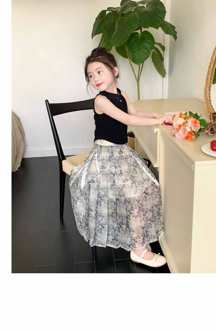 [507987] - Baju Setelan Blouse Kutung Rok Fashion Anak Perempuan - Motif Flower Shadows