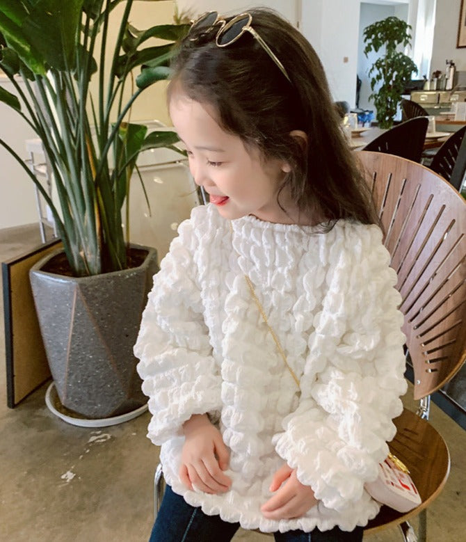 [507810] -Atasan Sweater Lengan Panjang Fashion Anak Perempuan - Motif Soft Cloud