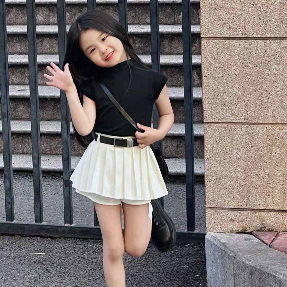 [5071032] - Setelan Baju Kutung Bawahan Rok Fashion Anak Perempuan - Motif Casual Plain