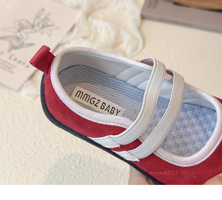 [381265 Size 21-35] - Sepatu Flat Slip On Sport Shoes Anak Perempuan Cewek - Motif Basic Colour - BABYHOKI STORE