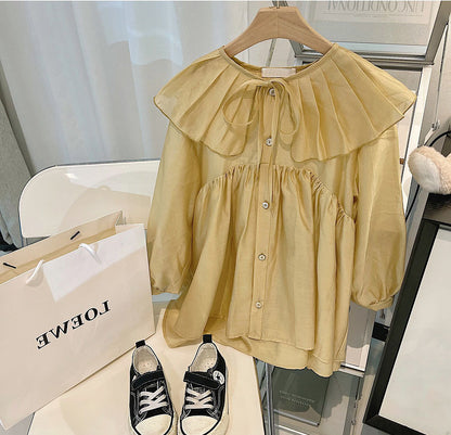 [507976] - Baju Dress Tali Kancing Fashion Anak Perempuan - Motif Lace Rope