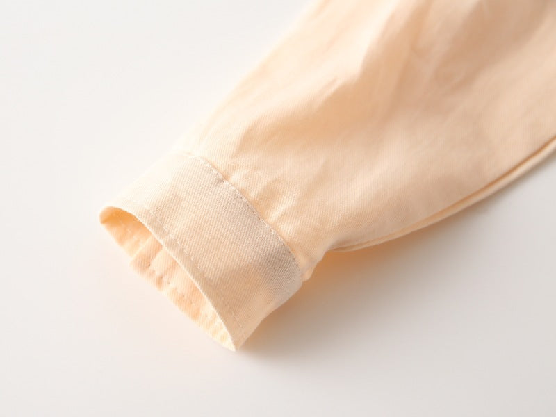 [383217] - Baju Atasan Kemeja Lengan Panjang Anak Laki-Laki Cowok - Motif Bear Pocket Collar  - BABYHOKI STORE