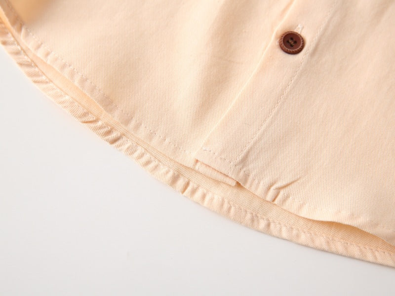 [383217] - Baju Atasan Kemeja Lengan Panjang Anak Laki-Laki Cowok - Motif Bear Pocket Collar  - BABYHOKI STORE