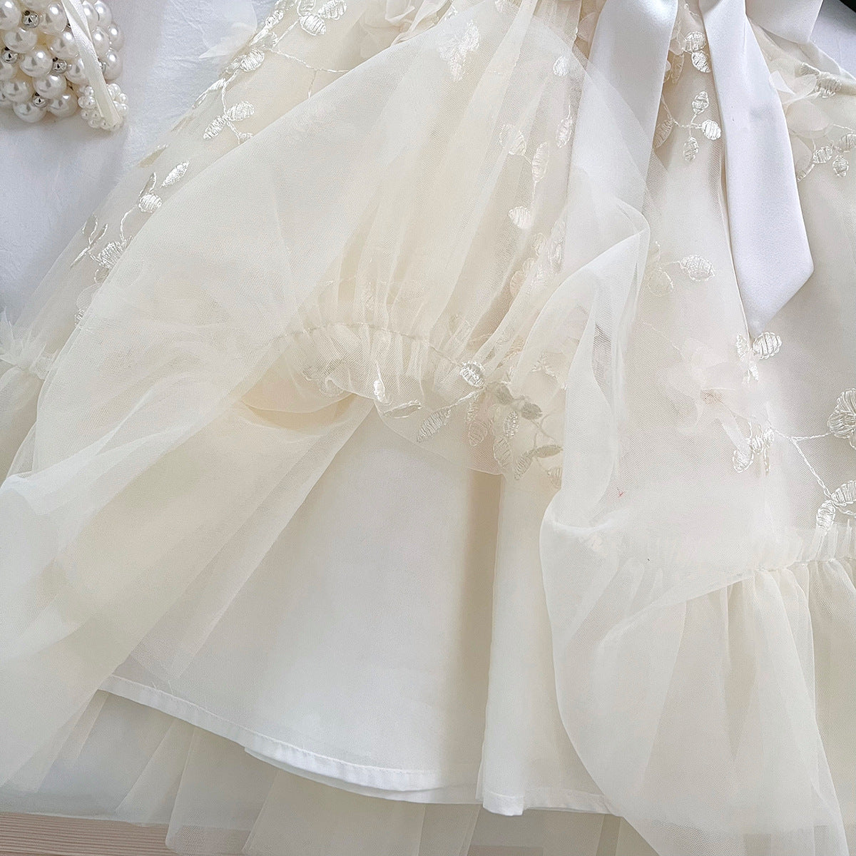 [963241] - Baju Gaun Dress Princess Lengan Kutung Korean Style Anak Perempuan Cewek - Motif Flower - BABYHOKI STORE