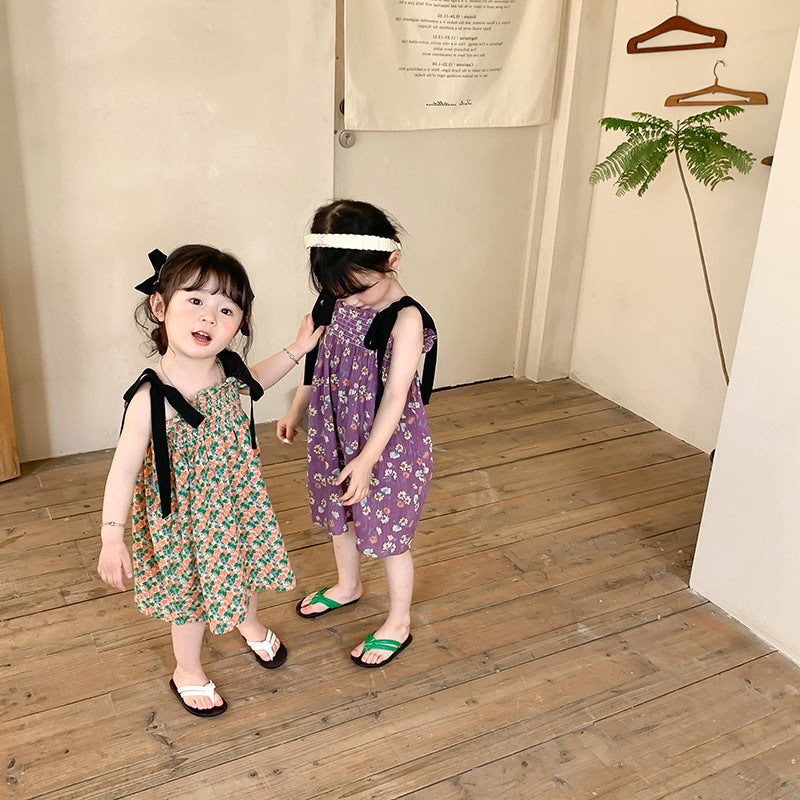 [507S197] - Dress Kutung Fashion Anak Perempuan - Motif Flower Petal