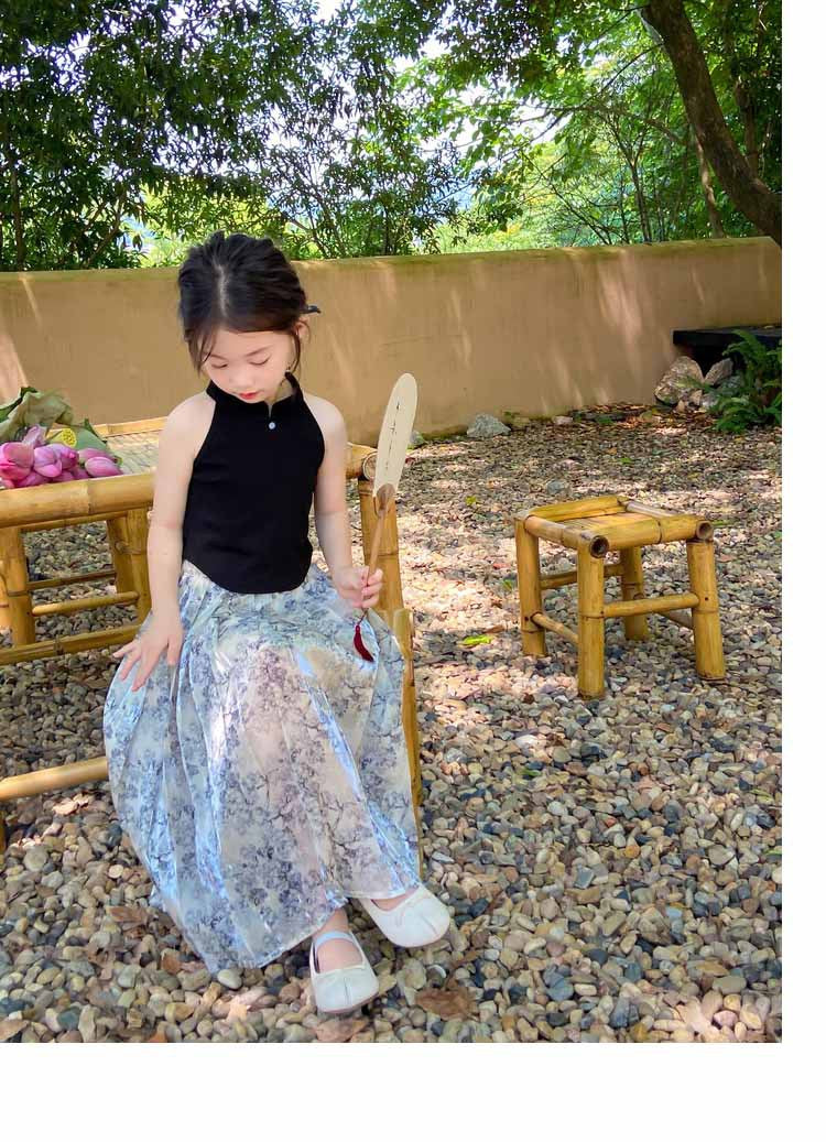 [507987] - Baju Setelan Blouse Kutung Rok Fashion Anak Perempuan - Motif Flower Shadows