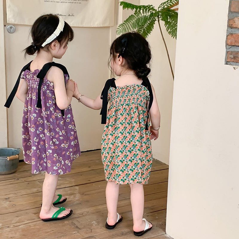 [507S197] - Dress Kutung Fashion Anak Perempuan - Motif Flower Petal