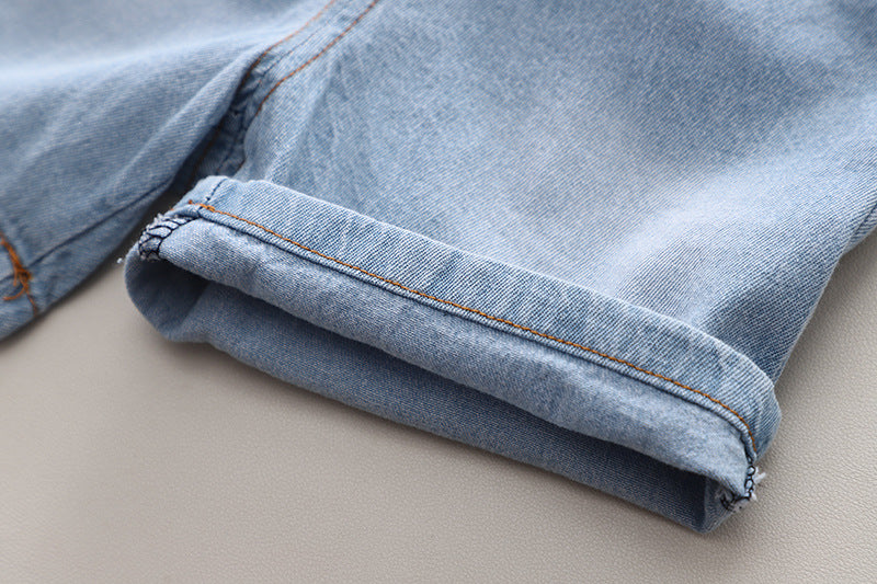 [368590] - One Set 2in1 Baju Setelan Atasan Kemeja Lengan Pendek Bawahan Celana Pendek Jeans Comfortable Fashion Anak Laki Laki Cowok - Motif Animals Cars - BABYHOKI STORE