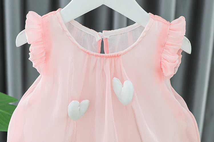[340387] - Baju Setelan Blouse Fashion Import Anak Perempuan - Motif Bloated Heart