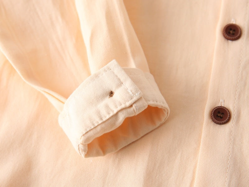 [383217] - Baju Atasan Kemeja Lengan Panjang Anak Laki-Laki Cowok - Motif Bear Pocket Collar  - BABYHOKI STORE