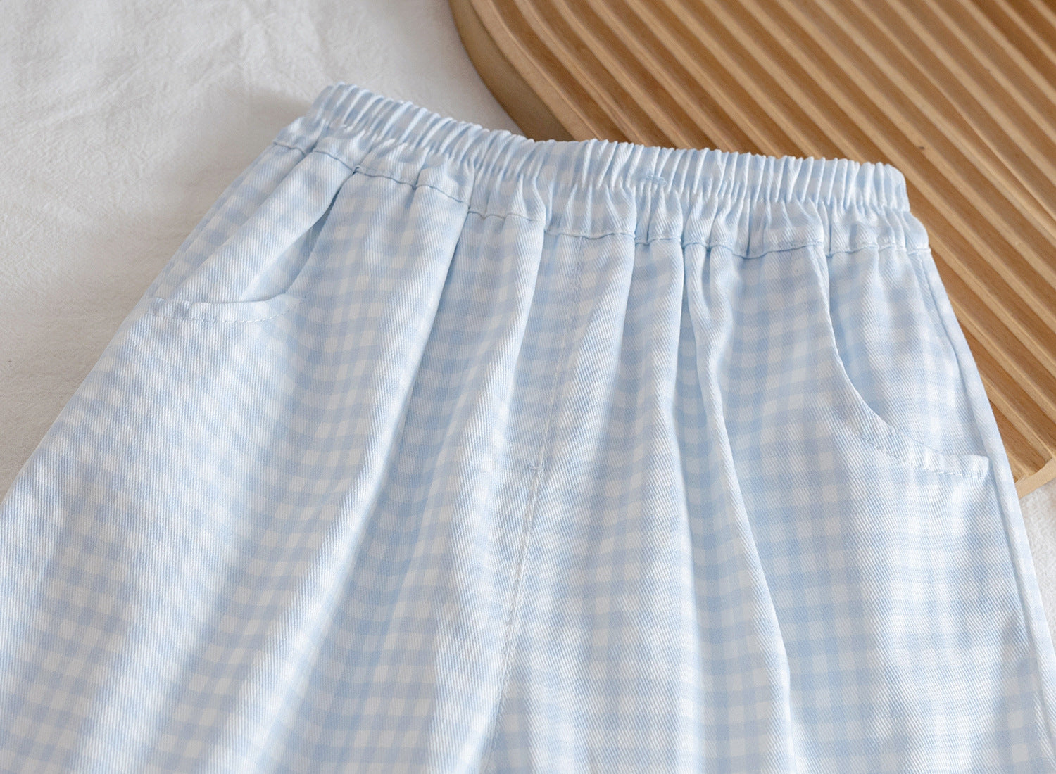 [907105] - One Set 2in1 Baju Setelan Atasan Sweater Lengan Panjang Bawahan Celana Panjang Korean Style Fashion Anak Perempuan Cewek - Motif Blue Plaid - BABYHOKI STORE - BABYHOKI STORE