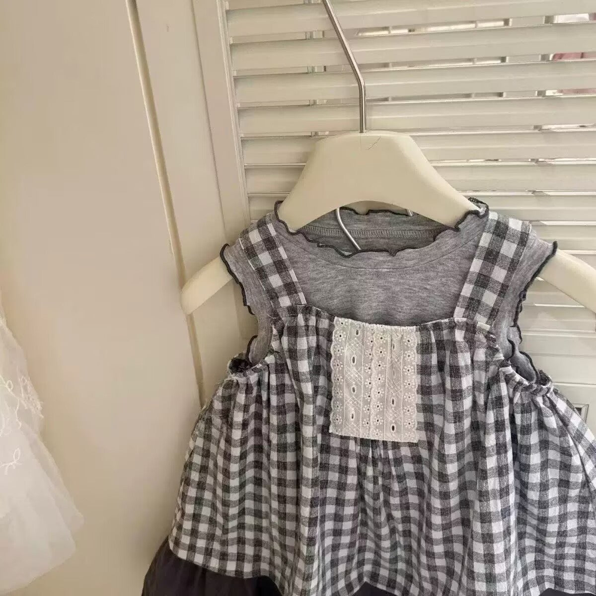 [5071191] - One Set 2in1 Baju Setelan Dress Atasan Lengan Kutung Korean Version Style Anak Perempuan Cewek - Motif Color Box - BABYHOKI STORE