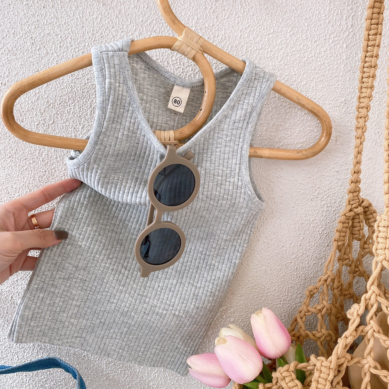BABYHOKI STORE Usia 7 8 9 10 Tahun Baju Anak Tanggung Cewek [363633] - Setelan Singlet Overall Jeans Sobek Anak Perempuan - Motif Rough Torn