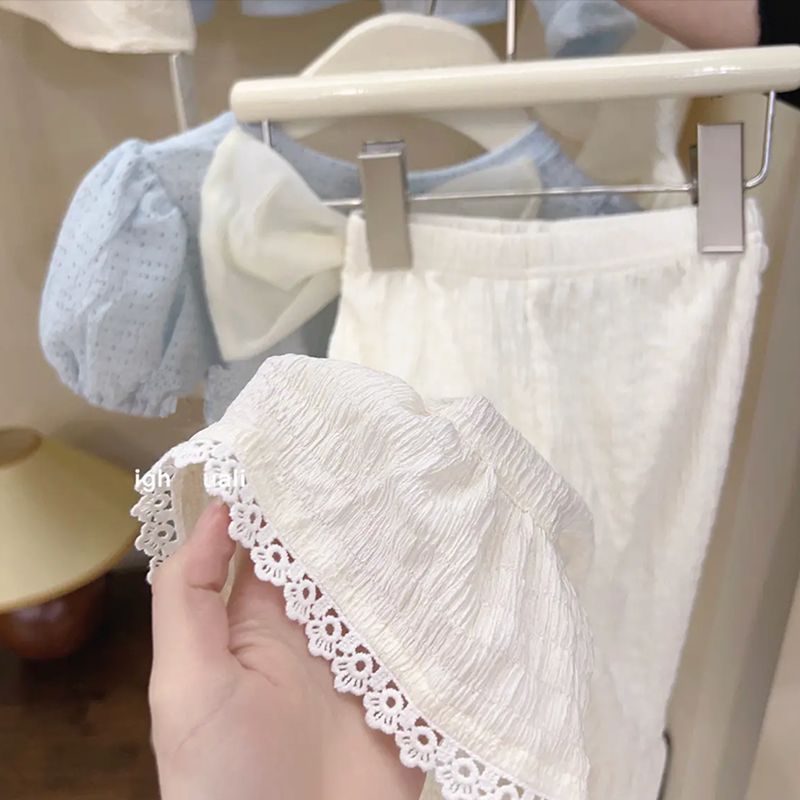 [363654] - Oneset Pita Besar Lucu Setelan Baju Fashion Korea Blouse Celana Duyung Anak Perempuan Cewek - Motif Ribbon Spot