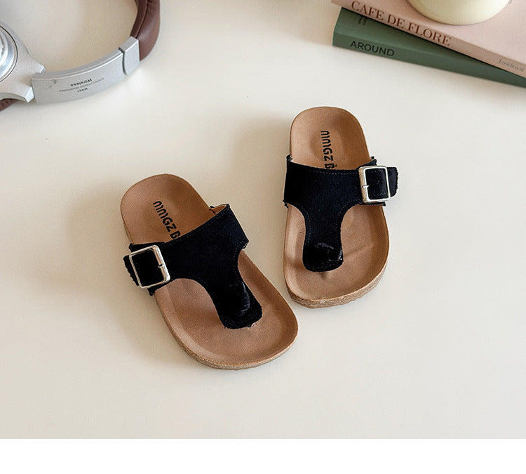 [381275 Size 21-30] - Sandal Flip Flop Slippers Fashion Anak Laki Laki Cowok & Perempuan Cewek - Motif Strap Soft Color - BABYHOKI STORE