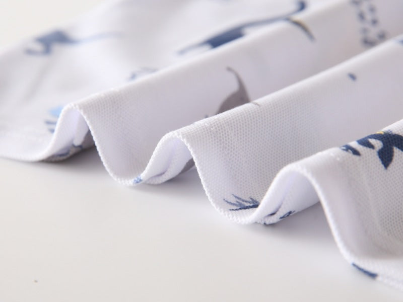 [383225] - Baju Atasan Kaos Polo Kerah Lengan Pendek Anak Laki-Laki Cowok - Motif White Dinosaur - BABYHOKI STORE - BABYHOKI STORE